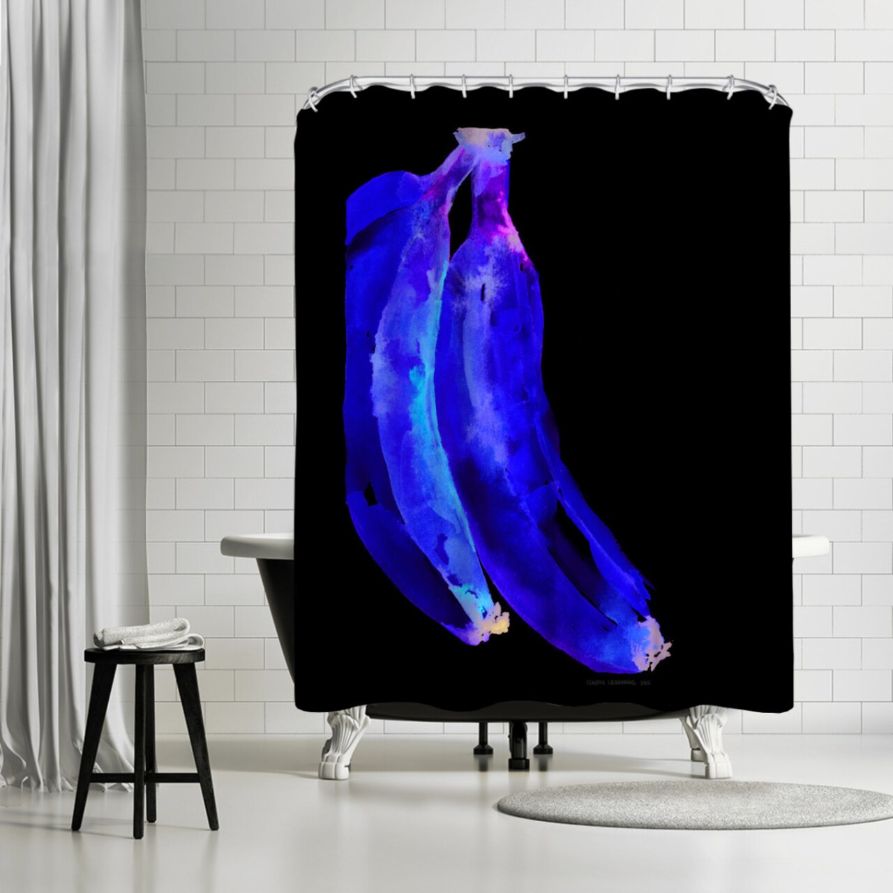 Banana by Claude Illustration Shower Curtain 71&#x22; x 74&#x22;